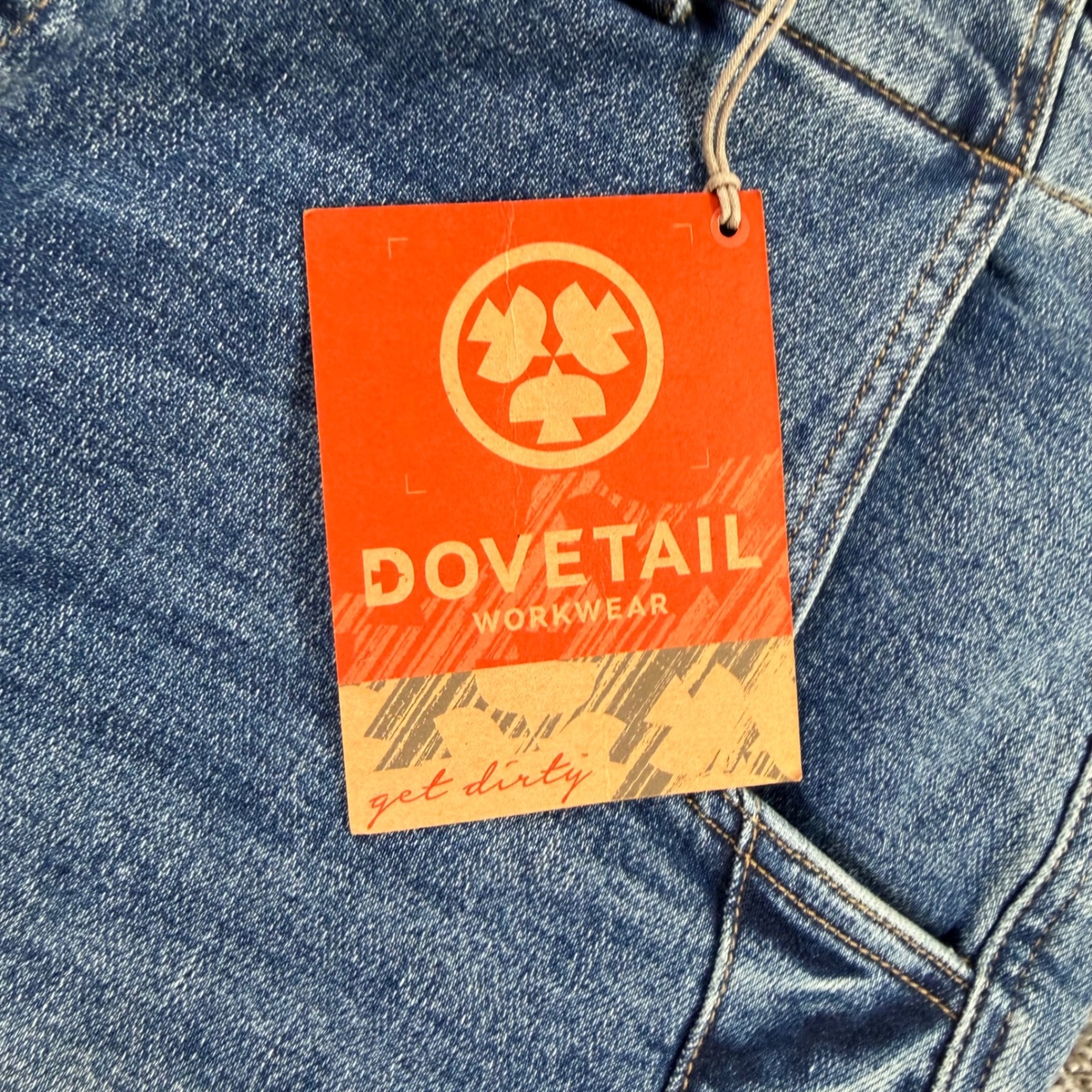New Dovetail Workwear Day Construct Vintage Denim Utility Pants Womens 10x28 — image 8 of 8